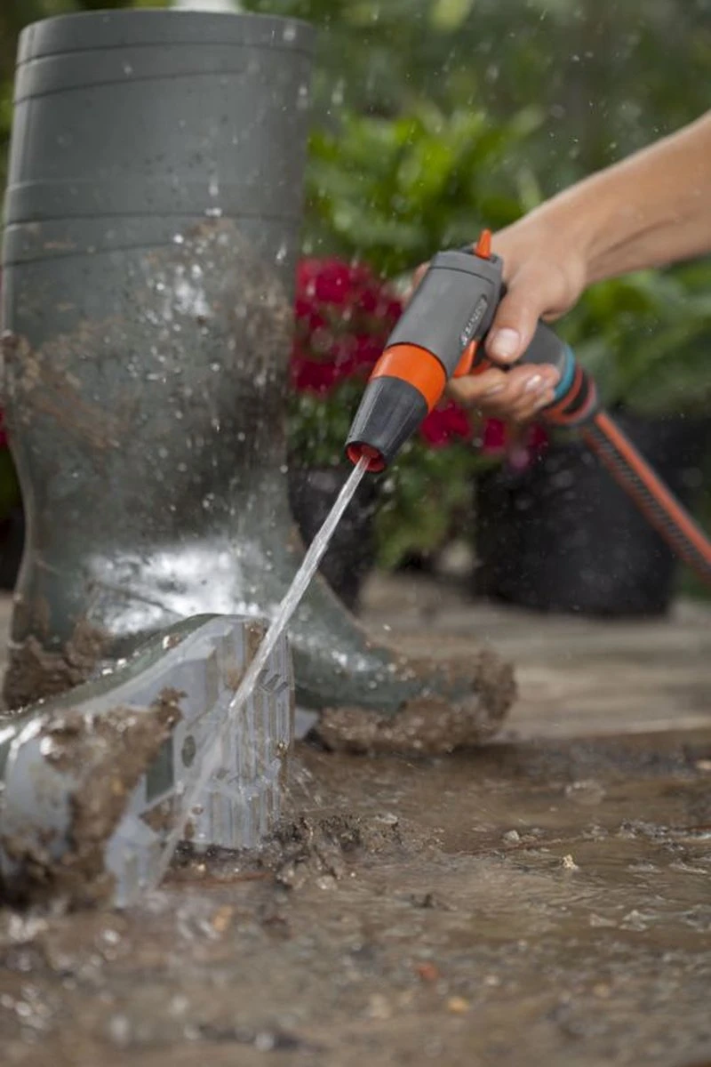 GARDENA - Comfort Reinigingsbroes - Spuitpistool - Traploos Instelbaar - Afbeelding 5